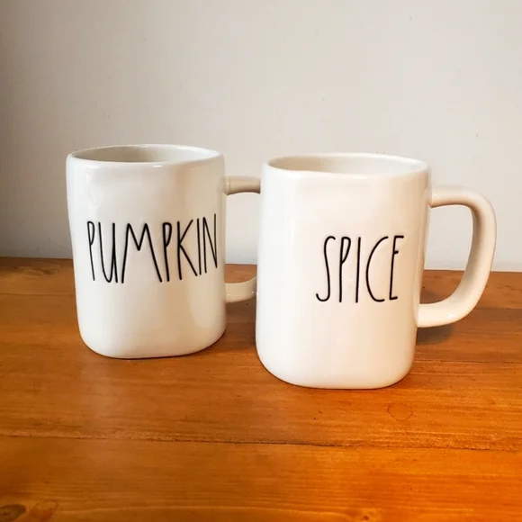 RAE DUNN | Coffee Mugs - Pumpkin Spice (x2) - Picture 2 of 6